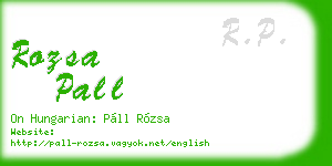 rozsa pall business card